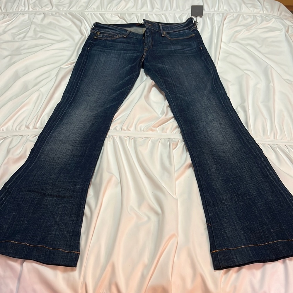 7 For All Mankind Dark Wash Flare Denim